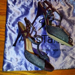 Tangolera Bandolera Argentine Tango Shoes Women Size 38, 3.5in heel (9cm)